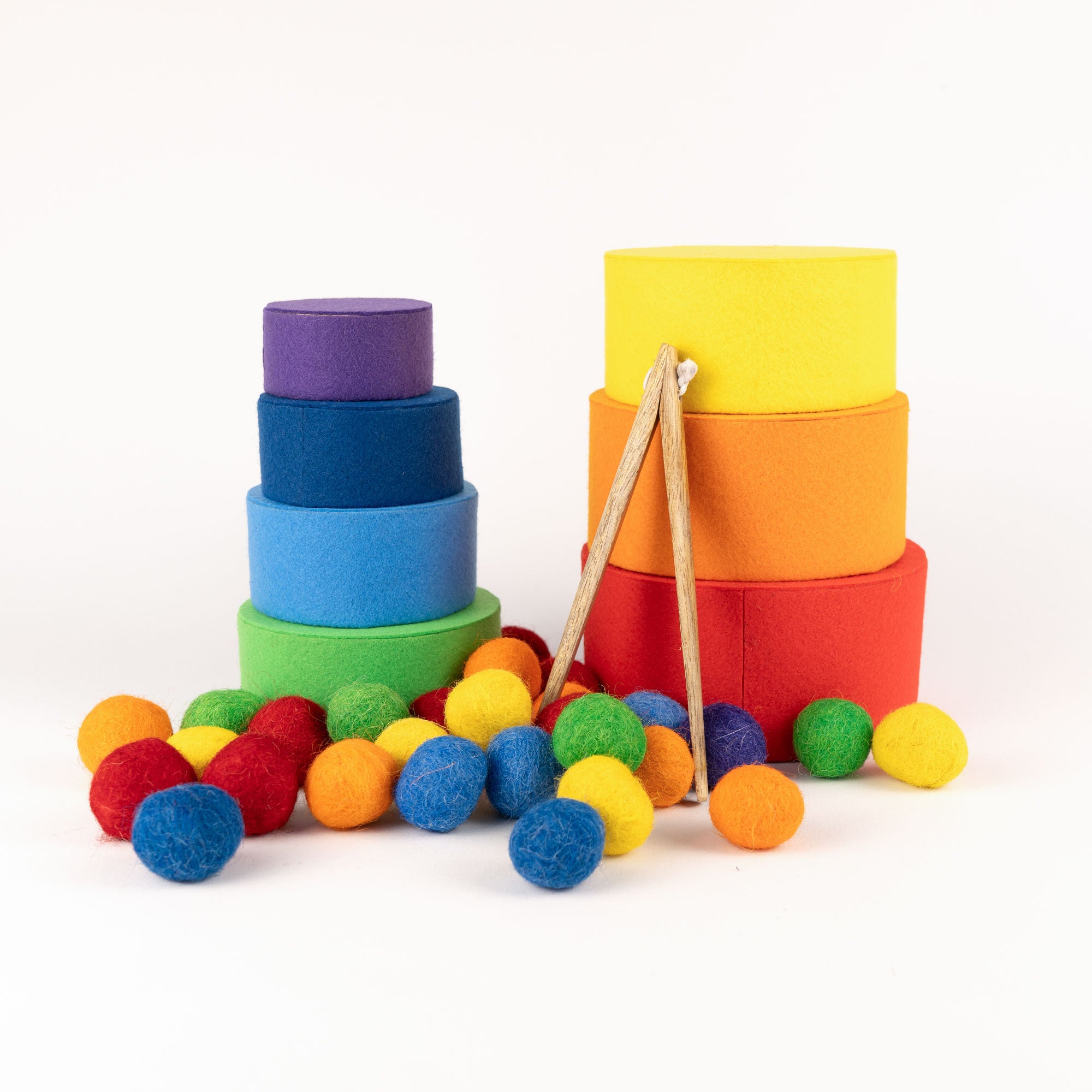 Kullerbunt – Sortierspiel mit Holzpinzette ab 3 Jahren