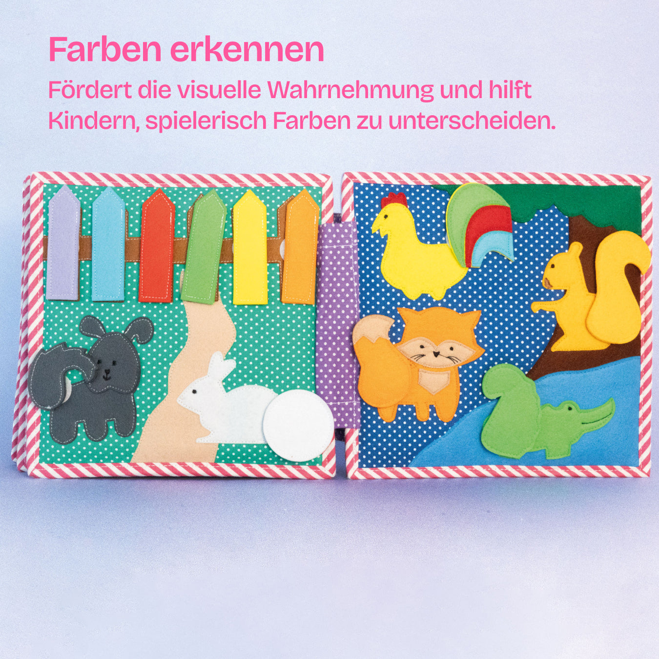 Bunte Raupe – 6 Seiten Quiet Book