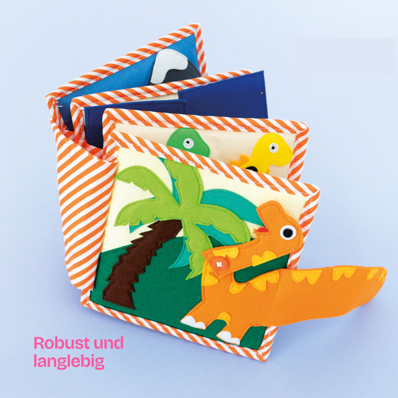 Dino Friends - 6 Pages Mini Quiet Book