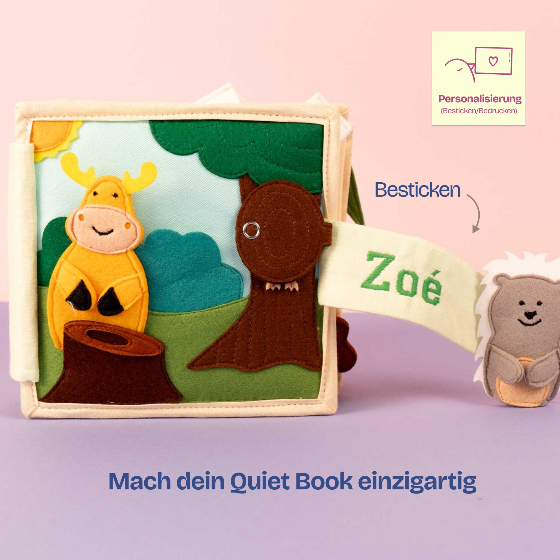 Tierfreunde - 6 Seiten Mini Quiet Book